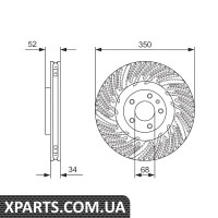 Гальмівний диск Bosch 0986479D26