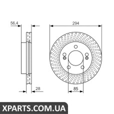 Гальмівний диск Bosch 0986479D32