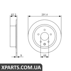 Гальмiвний диск NISSAN Altima/Juke 16-35 04 Bosch 0986479R14