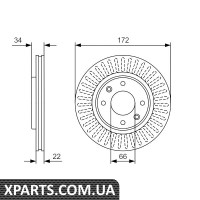 Тормозний гальмівний диск Bosch 0986479R63