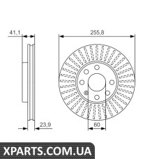 Тормозний диск OPEL Astra G/Vectra F P2 Bosch 0986479R76