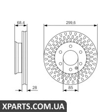 Диск гальм. пров. Sprinter 06- Bosch 0986479R78