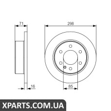 Диск торм. задн. printer 06- Bosch 0986479S05