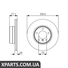 Тормозний диск BMW E60 520i/525d F PR2 Bosch 0986479S29