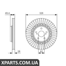 Диск тормозной передн. OYOAHIGHLANDER 07- Bosch 0986479T00