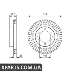 Гальмівний диск Bosch 0986479T36