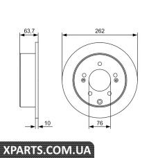 Тормозний диск HYUNDAI/KIA K3/Soul/Yue Dong/i30/Elantra R 16-20 08 Bosch 0986479W12