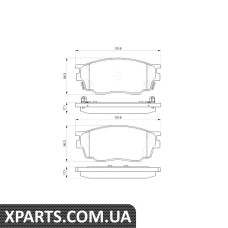 Колодки гальмівні дискові MAZDA 6 1.8 07 Bosch 0986494078