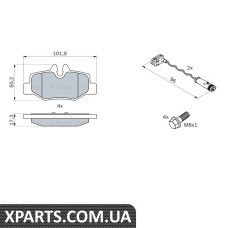 Тормозные колодки Bosch 0986494082