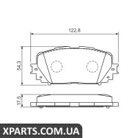 Гальмівні колодки дискові TOYOTA Yaris/Prius F 06 Bosch 0986494196