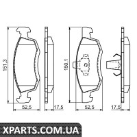 Гальмівні колодки Bosch 0986494197