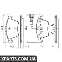 гальм. кільк. пров VW Transporter T5 03 диск 333мм. Bosch 0986494203