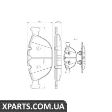 Колодки гальмові дискові E65/E66 745d X5 E53 0146 Bosch 0986494217