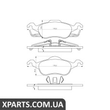 Гальмівні колодки передн. FORD Focus -05 Bosch 0986494284