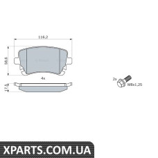 Гальмівні колодки задн. AUDI A4/A6/A804VW T5 Bosch 0986494303