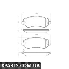 Гальмiвнi колодки дисковi CHRYSLER/JEEP Voyager/Cherokee F 01-08 Bosch 0986494357