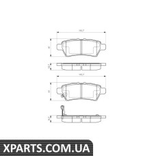 Колодки гальмівні дискові Nissan Pathfinder R51 R Bosch 0986494369