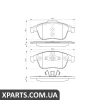 Колодки гальм. пров. RENAULT Laguna 07- Bosch 0986494381