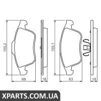 гальмівні колодки пров. RENAULT Megane III SCENIC 09-Bosch 0986494401