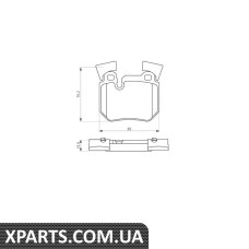 Колодки гальмівні дискові BMW 130 135 E87 3 E92 M Perfomance Rear Bosch 0986494421