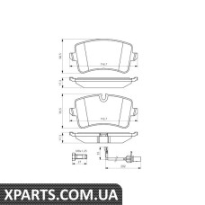 тормозные колодки зад. AUDI A8 10- Bosch 0986494446