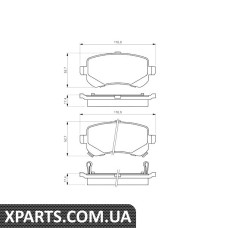 Гальмiвнi колодки дисковi Chrysler Voyager 2008Rear Bosch 0986494496