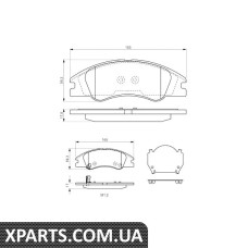 KIA Колодки передні гальмівні Cerato 04Rio -05. Bosch 0986494577