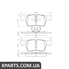 Комплект тормозных колодок дисковый тормоз Bosch 0986494689