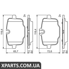 Гальмiвнi колодки дисковi Bosch 0986494759