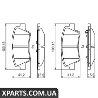 Гальмівні колодки дискові HYUNDAI/KIA/SSANGYONG i30/Ceed/Optima/Korando R 10 Bosch 0986494768