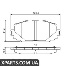 Комплект гальмівних колодок, дискове гальмо Bosch 0986494770