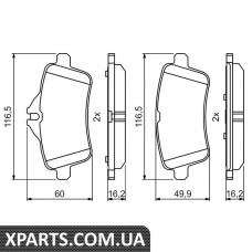 DB Тормозные колодки пер. W166 M/GL-Class Bosch 0986494771