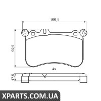 DB Колодки гальм. пров. W212 46 Bosch 0986494780