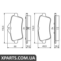 DB Колодки гальмівні задн. W166/X166/W176 A/GL/M Class 11- Bosch 0986494783