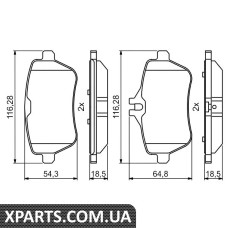 DB Колодки тормозные задн. W222 S-Class 13- Bosch 0986494790