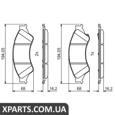 Колодки гальмівні дискові FORD Ranger 11 Bosch 0986494791