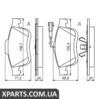 FIAT Колодки гальмівні пров. Doblo 10- Bosch 0986494795