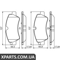 Гальмiвнi колодки дисковi Bosch 0986494796
