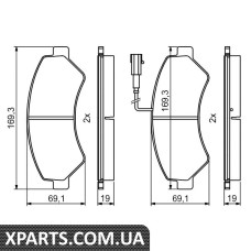 FIAT К-т тормозных колодок передн.DucatoJumper 06- Bosch 0986494799