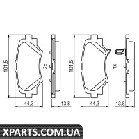 Колодки гальмівні дискові MAZDA 3/Axela/CX-3 R Bosch 0986494803