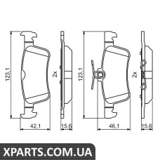 PEUGEOT Тормозные колодки задн.308 13- Bosch 0986494811