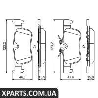 Колодки гальмівні дискові BMW/MINI 2-Serie/i3/X1 R Bosch 0986494812