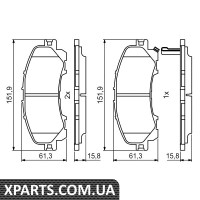 Гальмiвнi колодки дисковi Bosch 0986494821