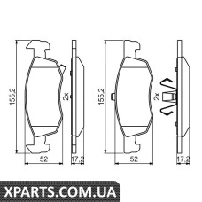 Колодки гальмівні дискові OPEL Corsa F Bosch 0986494824