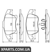 Колодки гальмівні дискові FORD Mondeo/S-MAX/Galaxy F 15 Bosch 0986494837