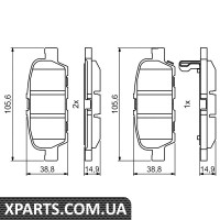 Гальмiвнi колодки дисковi Bosch 0986494857