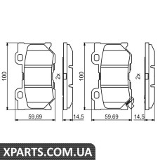 NISSAN Колодки гальмівні задн.370ZInfiniti G37 07- Bosch 0986494863