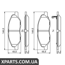 Гальмівні колодки дискові NISSAN Tiida/Note F 04 Bosch 0986494867