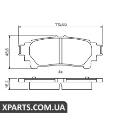 Гальмiвнi колодки дисковi Bosch 0986494873