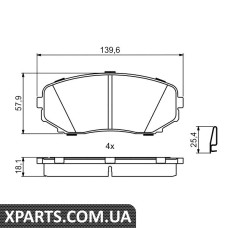 MAZDA Гальмівні кільк. пров. CX-7 CX-9 Bosch 0986494879
